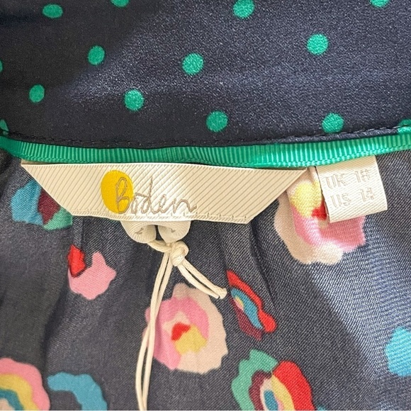 Boden Grace Floral Neck Tie Blouse | Size 14 - Picture 13 of 16